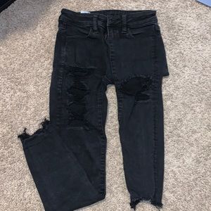 black american eagle jeans size 0 short